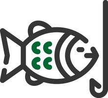 Hooked Fish Creative Icon Design vector