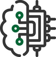 Brain Circuit Creative Icon Design vector