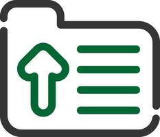 Folder Upload Creative Icon Design vector