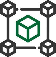 Blockchain Creative Icon Design vector