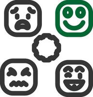 Perceiving Emotions Creative Icon Design vector