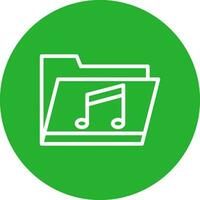 Music Folder Creative Icon Design vector