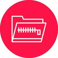 Zip Folder Creative Icon Design vector