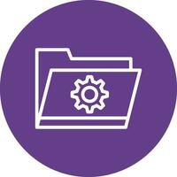 Folder Setting Creative Icon Design vector