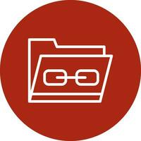 Link Folder Creative Icon Design vector