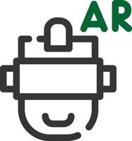 Ar Helmet Creative Icon Design vector