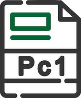 PC1 Creative Icon Design vector