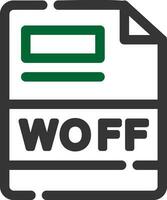 WOFF Creative Icon Design vector