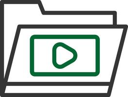Video Folder Creative Icon Design vector