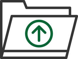 Upload Folder Creative Icon Design vector