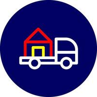 Moving Truck Creative Icon Design vector