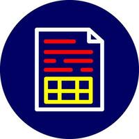 Spreadsheet Creative Icon Design vector