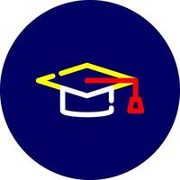 Graduation Cap Creative Icon Design vector