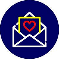 diseño de icono creativo de carta de amor vector