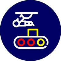 Conveyor Belt Creative Icon Design vector