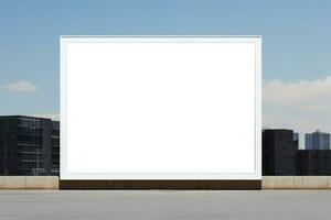 Modern empty advertising billboard. AI Generated photo