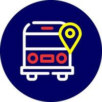 School Bus Creative Icon Design vector