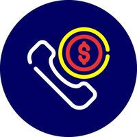 Phone Call Creative Icon Design vector