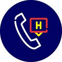 Emergency Call Creative Icon Design vector