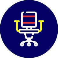 Office Chair Creative Icon Design vector