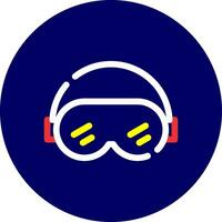 Ski Goggles Creative Icon Design vector