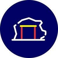 Mining Tunnel Creative Icon Design vector
