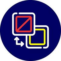 Fill And Stroke Creative Icon Design vector