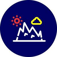 diseño de icono creativo de montaña vector