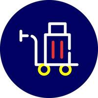 Luggage Cart Creative Icon Design vector