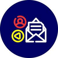 diseño de icono creativo de publicidad por correo vector