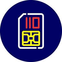 Simcard Creative Icon Design vector
