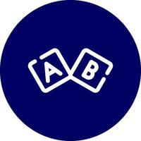 diseño de icono creativo de bloque abc vector