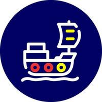 diseño de icono creativo de barco pirata vector