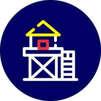 Lifeguard Tower Creative Icon Design vector