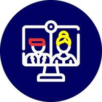 Online Interview Creative Icon Design vector