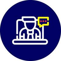 Online Interview Creative Icon Design vector