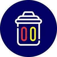 Trash Bin Creative Icon Design vector