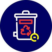 Trash Bin Creative Icon Design vector