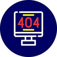 Error 404 Creative Icon Design vector