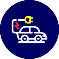 Electric Car Creative Icon Design vector