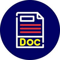 Doc File Format Creative Icon Design vector