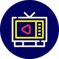 Watching TV Creative Icon Design vector