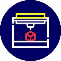 3D Printing Creative Icon Design vector