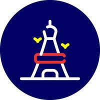 Eiffel Tower Creative Icon Design vector