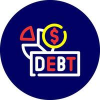 diseño de icono creativo de deuda vector