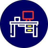 Office Desk Creative Icon Design vector