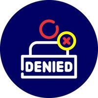 Denied Creative Icon Design vector