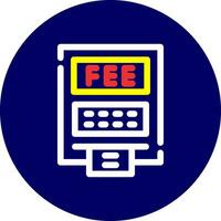 ATM Fees Creative Icon Design vector