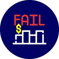 Business Fail Creative Icon Design vector