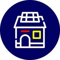 Solar House Creative Icon Design vector